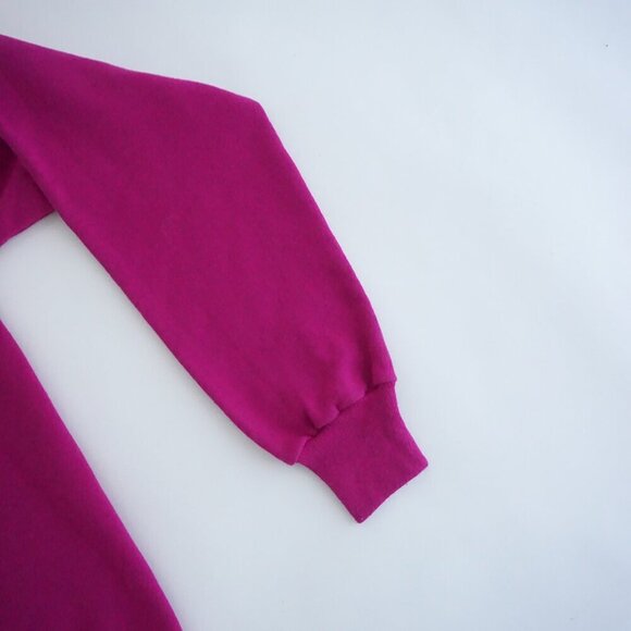 Vintage Purple w Embroidered Floral Tulips Crewneck Sweater Xl - Picture 5 of 10